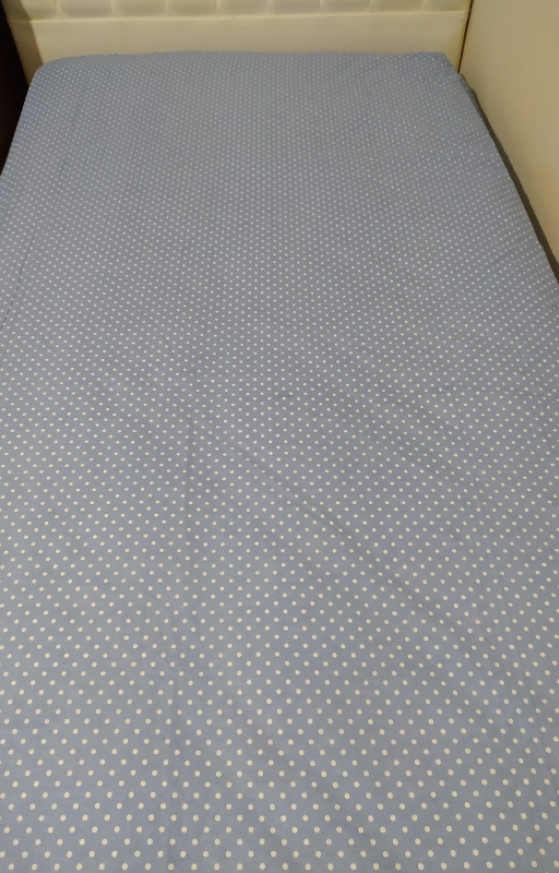 Güçsan 160/220 cm nevresim + lastikli çarşaf + 1 yastık kılıfı tek kişilik takım mavi renk