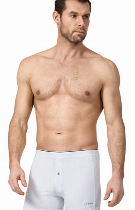 Namaldı erkek düğmeli %90 Pamuk %10 Elastan beyaz Boxer XL beden